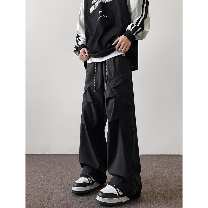 休闲宽松高街潮流工装裤美式直筒hiphop潮牌裤子K507TP50控78图片