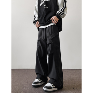 休闲宽松高街潮流工装裤美式直筒hiphop潮牌裤子K507TP50控78图片