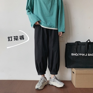 2021春季新款休闲裤多色阔腿灯笼裤束脚裤哈伦显瘦裤子T图片