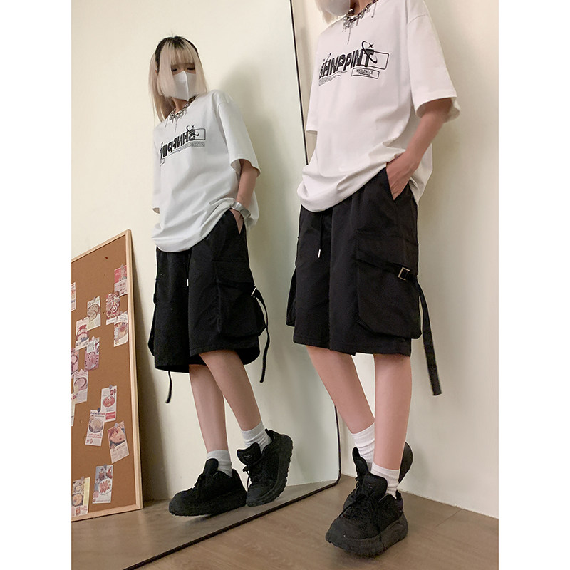 高街潮流松紧腰休闲裤大口袋设计潮牌工装裤速干裤K533TP30控49,男装休闲裤,电商A102B