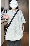 小香风短袖宽松休闲打底衫纹理感百搭款圆领T恤衫HY541P45控68，男装T恤，电商A102B
