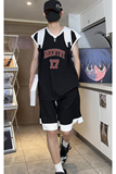 美式高街17号篮球服voersize宽松休闲无袖外穿运动服套装T12TP55，男装衬衫，电商A102B
