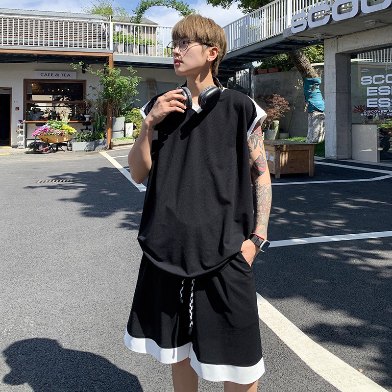 高街美式外穿篮球运动服套装潮流时尚宽松休闲运动服T10TP50控78,男装衬衫,电商A102B