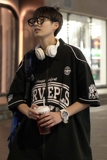 2023美式衬衫短袖t恤男Polo衫冰球服潮牌潮流体袖夏HY332TP45控69，男装Polo衫，电商A102B
