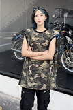 韩版男女同款潮流纯棉无袖T恤宽松休闲圆领迷彩打底背心HY572TP28，男装T恤，电商A102B