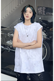 男女同款潮流圆领纯棉打底背心韩版宽松休闲免烫无袖T恤HY569TP35，男装T恤，电商A102B