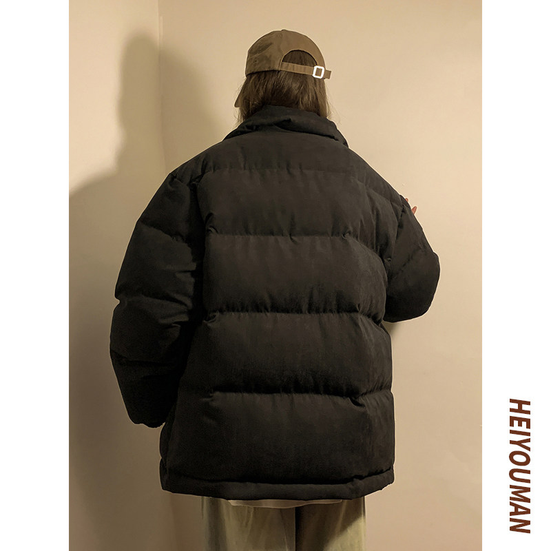 情侣美式复古运动风面包服棉服冬季新款外套棉衣潮HY460P85,男装棉衣,电商A102B