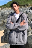 复古日系慵懒风V领针织衫外套潮牌宽松男女休闲毛衣HY415P65控88，男装针织衫/毛衣，电商A102B