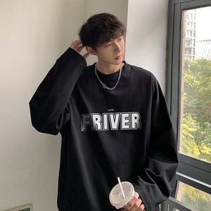 wassup happy长袖t恤男秋冬季美式潮流内搭上衣服情侣百搭打底衫图片