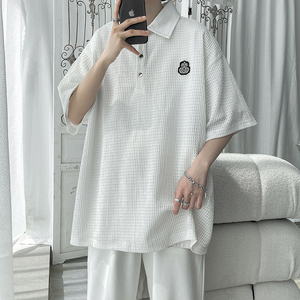 日系Cityboy短袖T恤男2023夏季宽松男生翻领POLO衫HY304TP38控58图片