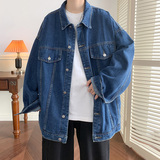 高街复古牛仔外套男秋季高级感宽松oversize工装夹克HY28P70控98，男装夹克，电商A102B