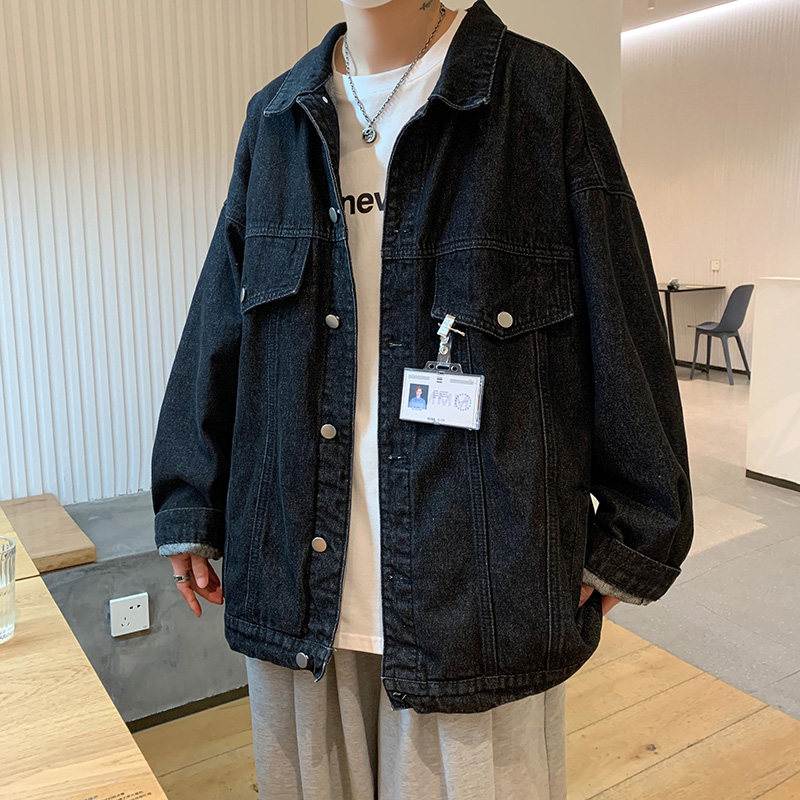 ins男士牛仔夹克韩版潮流工装宽松上衣休闲百搭外套HY28图片