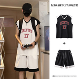 美式高街17号篮球服voersize宽松休闲无袖外穿运动服套装T12TP55，男装衬衫，电商A102B