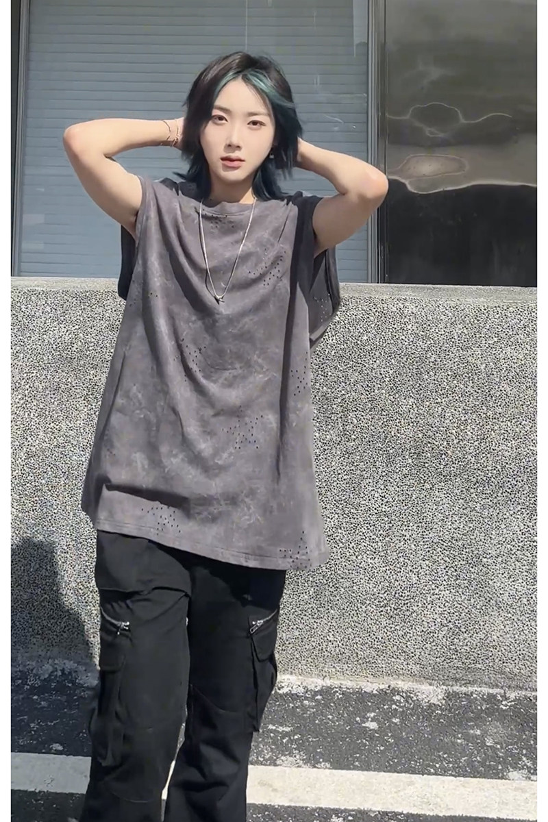潮流圆领纯棉打底背心韩版男女同款宽松休闲免烫无袖T恤HY569TP35,男装T恤,电商A102B