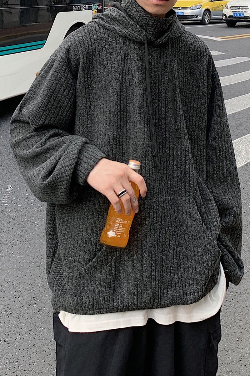 男纯色高领毛衣男女宽松帅气oversize针织衫男生长袖HY14P70控85,男装针织衫/毛衣,电商A102B