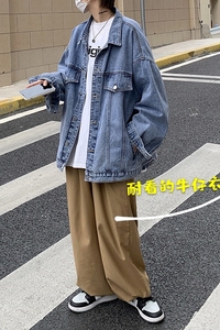 2024春季外套港风夹克男女慵懒风百搭上衣情侣款HY28P70控98图片