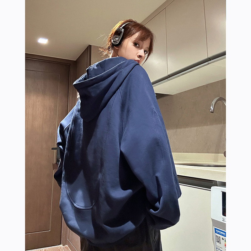 2024秋连帽开衫重磅卫衣ins风男女宽松运动拉链外套HY272P75控108,男装卫衣,电商A102B