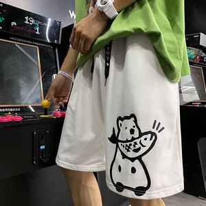 热卖短裤夏季多色卡通印花五分裤运动小清新休闲男装K20P20图片