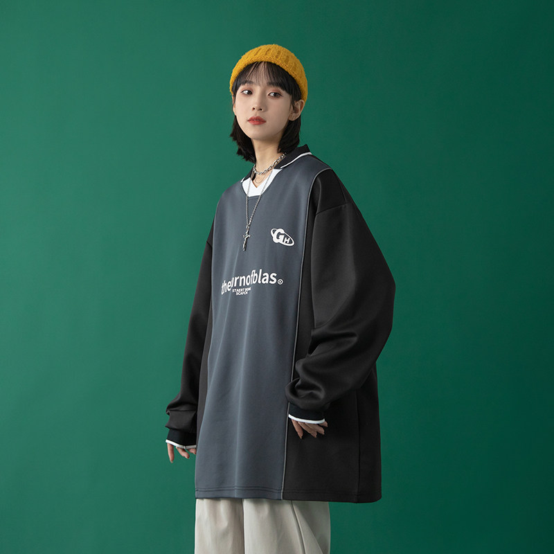 春季热卖韩版潮牌宽松卫衣套头男女bf男友风外套潮HY05T图片
