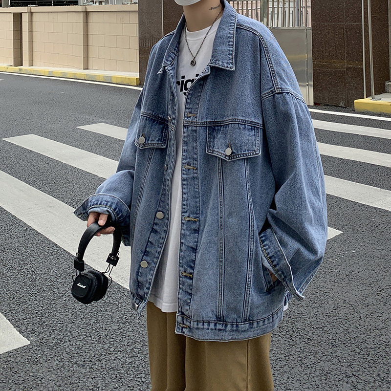 牛仔衣外套男潮流韩版bf风宽松夹克学生ins复古男装HY28P70控88，男装夹克，星座306A