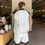 高街美式外穿无袖篮球运动服背心套装（可二开）T10TP50控78，男装衬衫，电商A102B