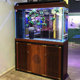 水族箱客厅屏风鱼缸龙鱼缸HST 森森超白玻璃鱼缸客厅大型落地中式