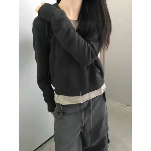 堆堆~【超高舒适度】韩系短款连帽卫衣外套 8.31 衣长52胸围102