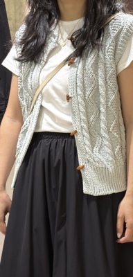 郑沅沅 100%全羊毛～百搭牛角扣休闲女款马甲3.21 胸围92衣长50