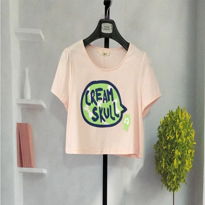 夏季宽松弹力95棉T恤上衣