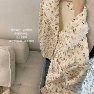 田园松弛感睡衣｜朴素家居服秋冬宽松舒适外穿上衣+睡裤睡衣套装