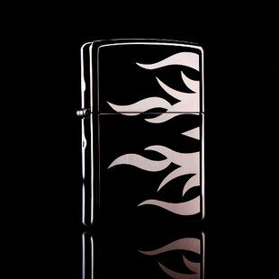 美国原装正品 ZIPPO打火机 芝宝 双面黑炫冰火焰 专柜正版限量版