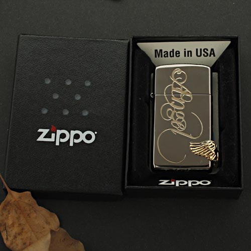 美国原装正品 ZIPPO打火机 日韩版 黑冰窄机爱天使 专柜正版限量