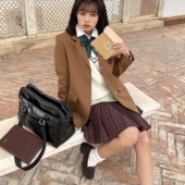 一封信 校供感百褶短裙 日系学院风春秋季 岁暮 jk格裙制服裙正版