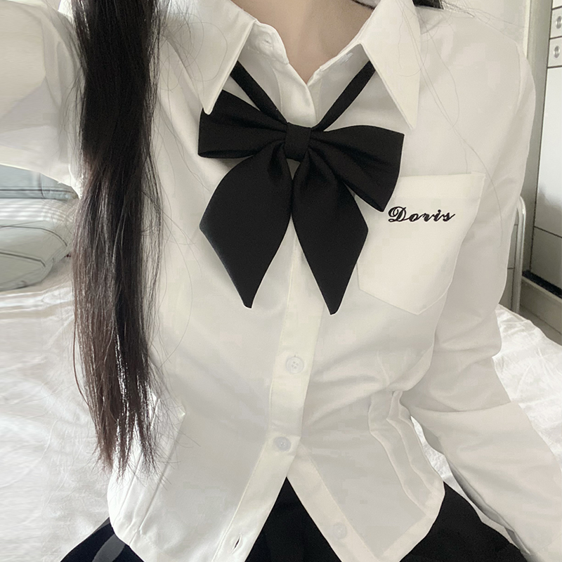 长短袖jk制服衬衫女收腰百搭