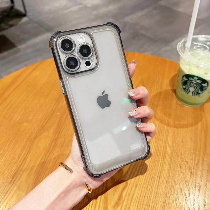 气囊防摔适用苹果14promax手机壳透明iphone13/12/XS MAX/XR/7P/8P/6S/11硅胶tpu软壳14plus四角加厚保护套