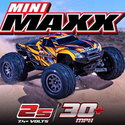 TRAXXAS遥控电动迷你mini Maxx四驱无刷2S大脚车越野车107154-1