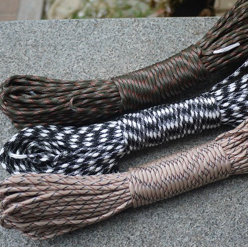 7芯 550标准 尼龙 伞绳 迷彩伞绳 DIY钥匙扣刀坠配备伞绳