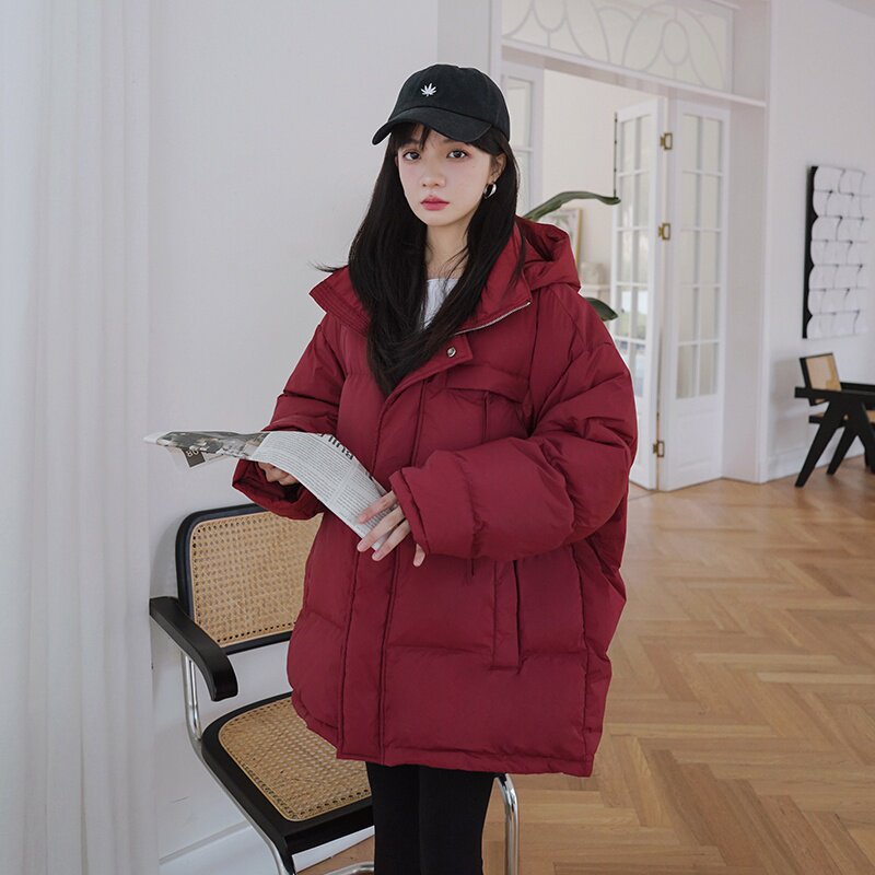 新款现货短款宽松小个子羽绒服外套女8857 P265控388图片