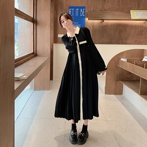 现货  秋装新款百褶连衣裙7577P125 控178图片