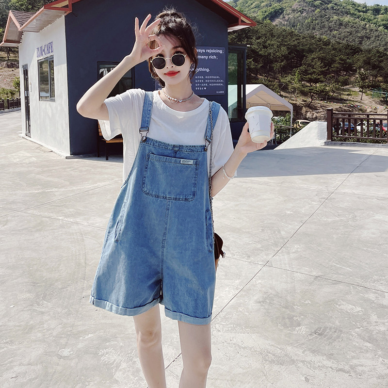 现货牛仔减龄天花板背带裤7528P95控148，女装牛仔裤，浙宝218