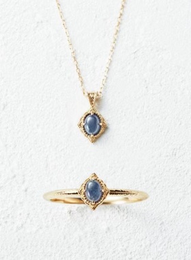 蓝宝石戒指纯银古董画框日系