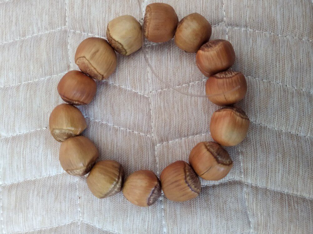 手串榛子手串14颗15毫米左右野生榛子大兴安特色