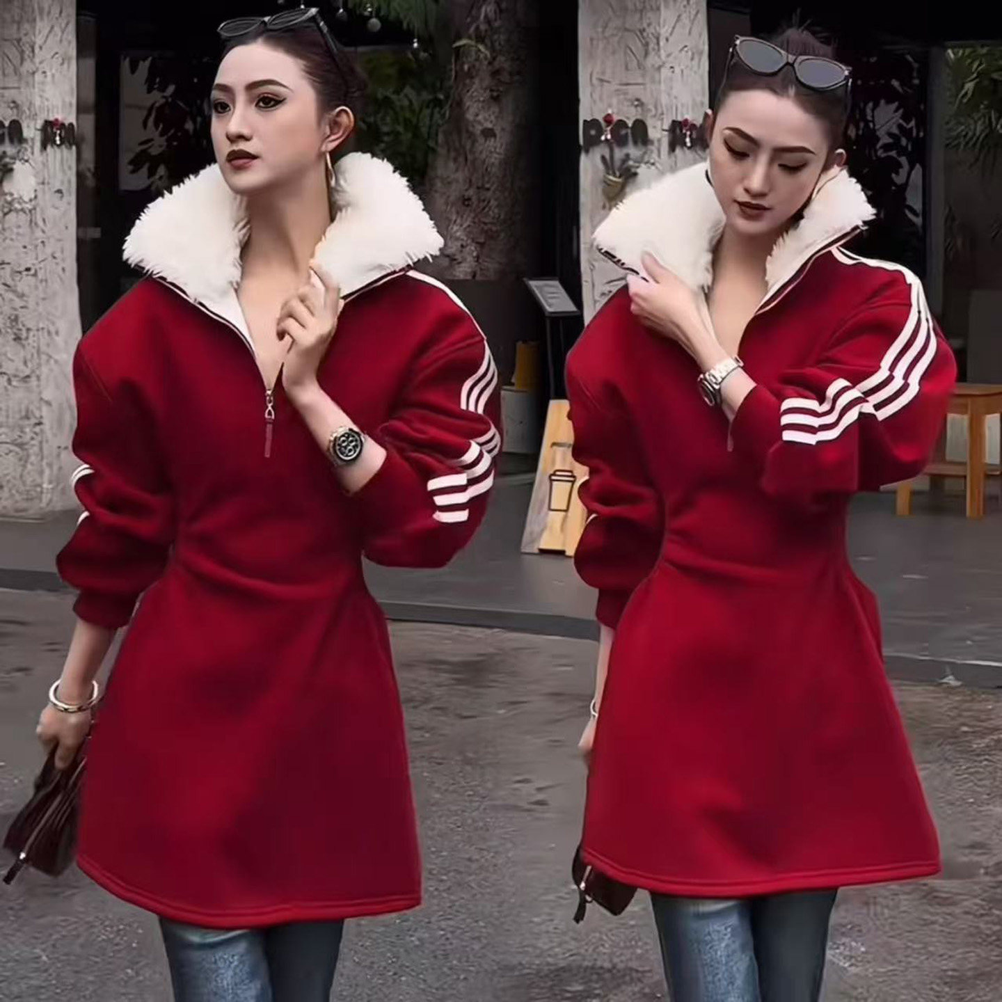 新年战袍圣诞穿搭冬季漂亮连衣裙