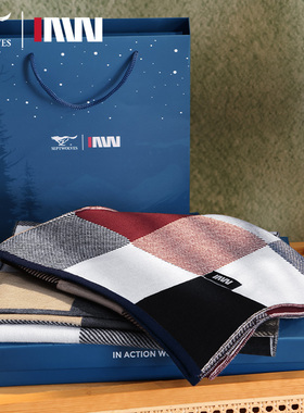 七匹狼IAW系列羊毛围巾男款秋冬男士冬季保暖针织围脖冬天大披肩