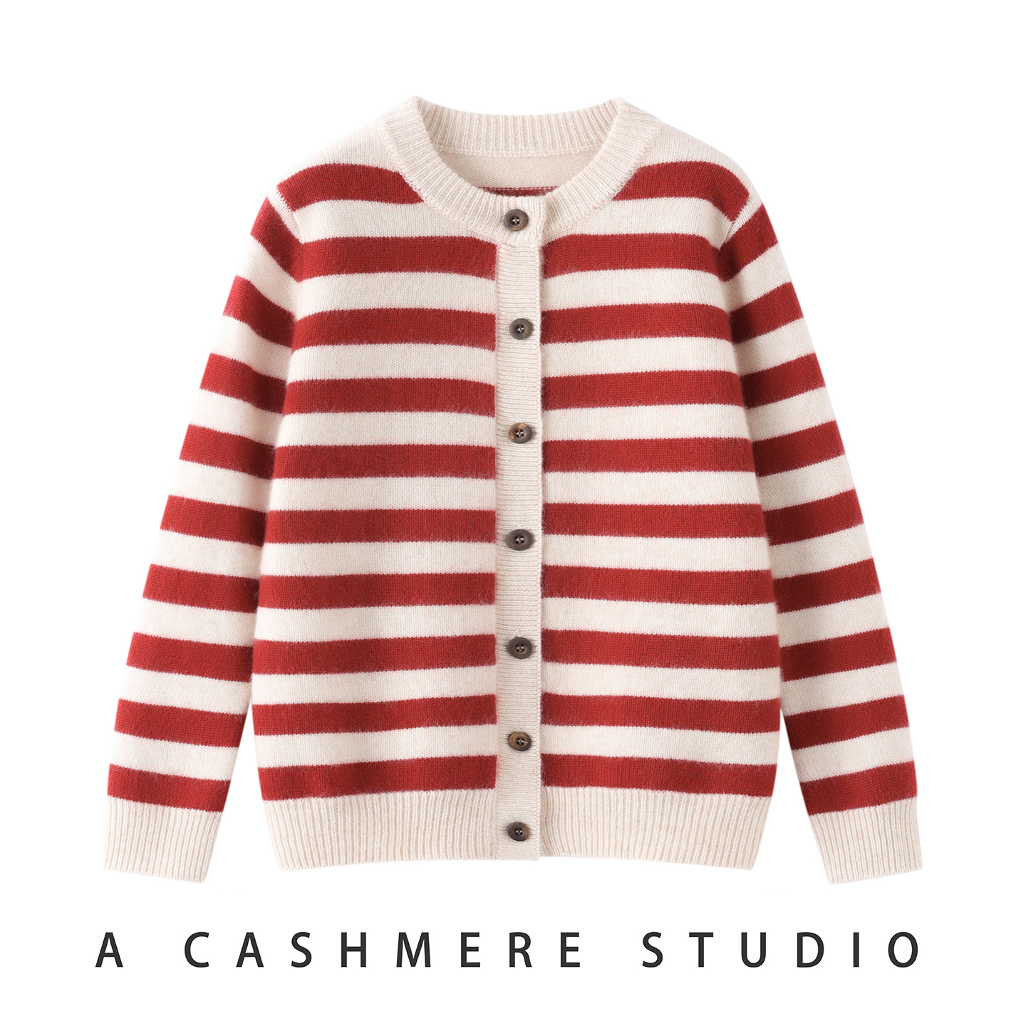 2025秋季儿童条纹开衫100纯山羊绒衫女童秋冬软糯针织厚毛衣外套