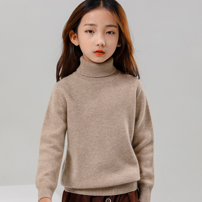 高端时尚纯山羊绒高翻领加厚毛衣