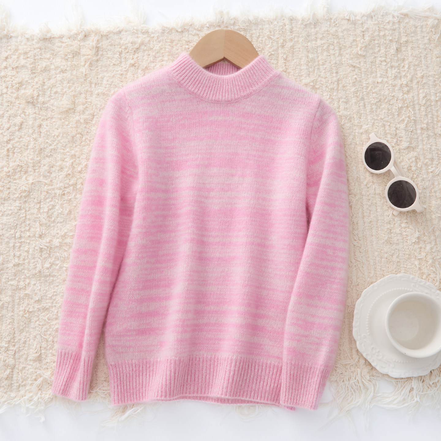 儿童100%纯山羊绒衫半高领横彩条纹加厚女童毛线针织男童打底毛衣,童装/婴儿装/亲子装,毛衣/针织衫,淘宝优惠券,粉丝福利购,淘宝优惠卷