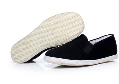 高档手工黑色透气传统布鞋