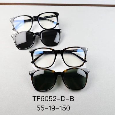 板材斯文眼镜磁吸近视墨镜商务男士防蓝光偏光TF套镜6052-D-B两用