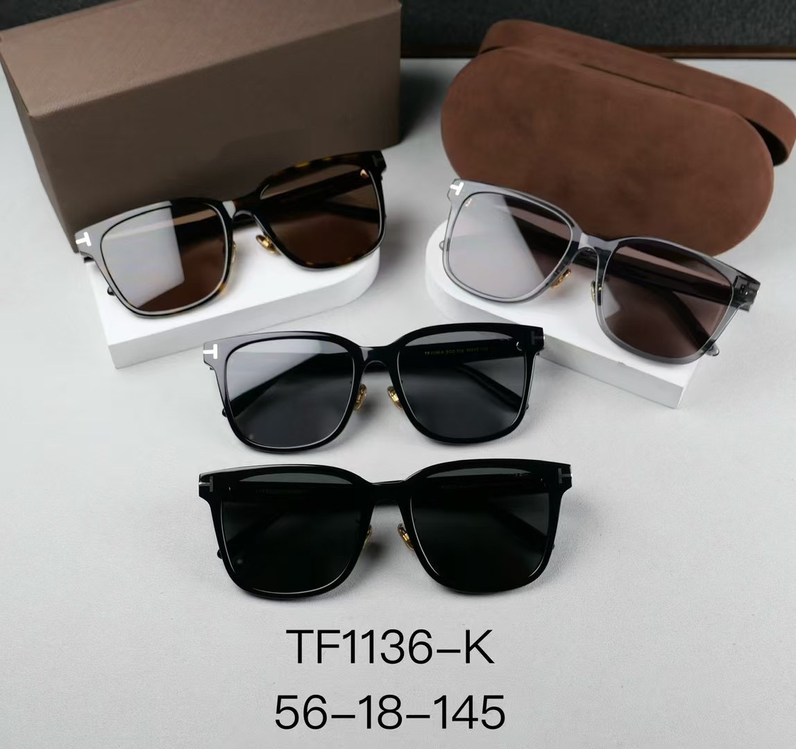 TF墨镜男女款复古时尚大框开车防紫外线偏光太阳眼镜防晒TF1136-K